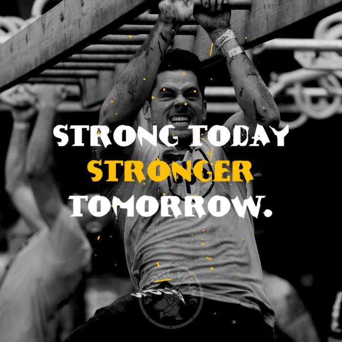 gym quote short: strong today, stronger tomorrow