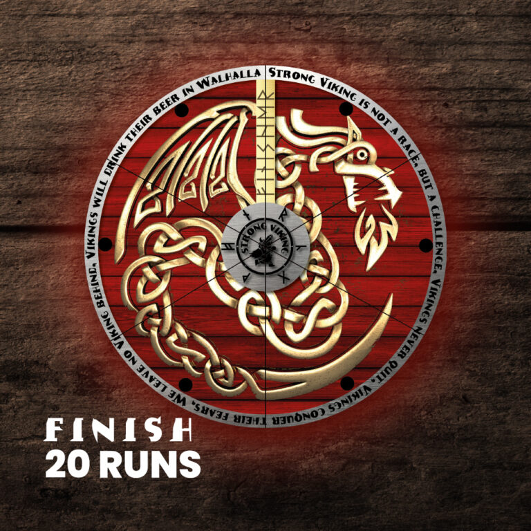 Finish 20 runs: zesde en laatste deel van het verjagen schild. Het schild is nu compleet.