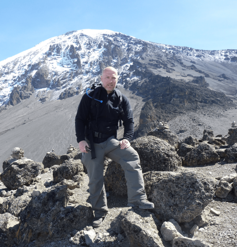 Jan, the CEO and founder of Strong Viking, on top of Kilimanjaro: Where the Strong Viking story began.